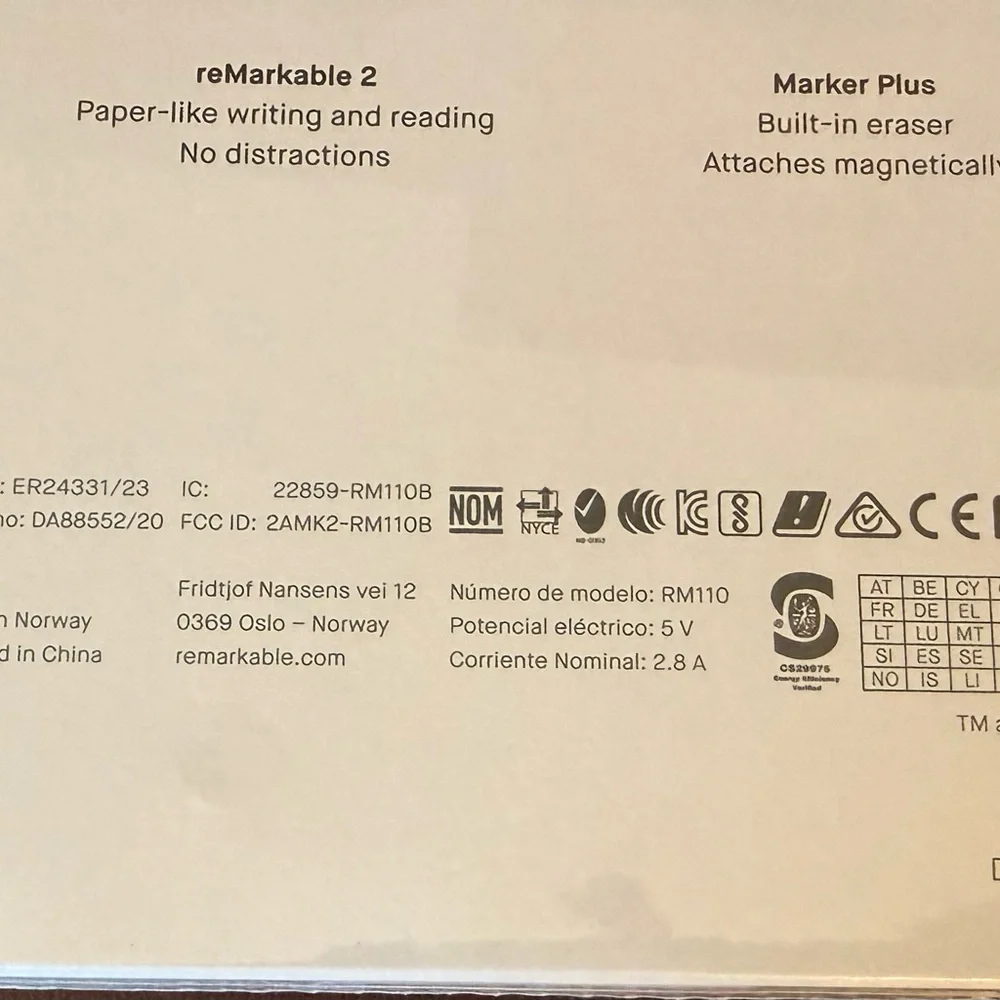 Brand New reMarkable 2 Paper Tablet with Marker Plus